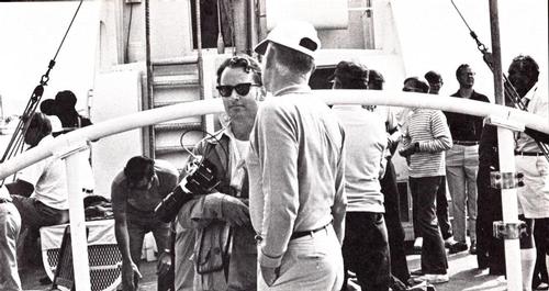 Media aboard on of the press boats, the Coast Guard cutter, Point Turner - 1970 America’s Cup - Intrepid vs Gretel II © SW